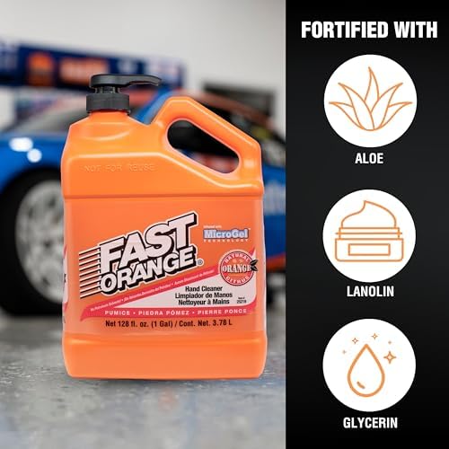 Fast Orange Permatex 25219 Pumice Lotion Hand Cleaner with Pump, 1 Gallon (Pack of 2) - Image 4