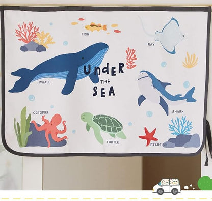Magnetic Car Sun Shade Curtain for Side Window – Sun Blocker and UV Protector for Baby, Kids, and Pets – Universal Fit with Built-in Magnets for Steel-Framed Door (Sea Friends) by Unknown