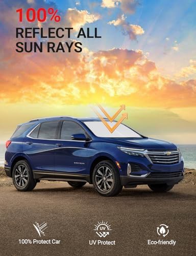 Proadsy Custom Fit Car Windshield Sun Shade for 2018-2025 Chevrolet Equinox - Image 4