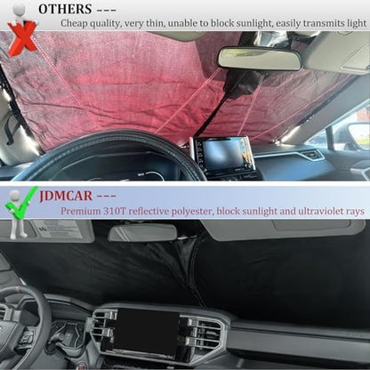Windshield Sun Shade for Toyota 4runner 2010-2024 Foldable - Image 3