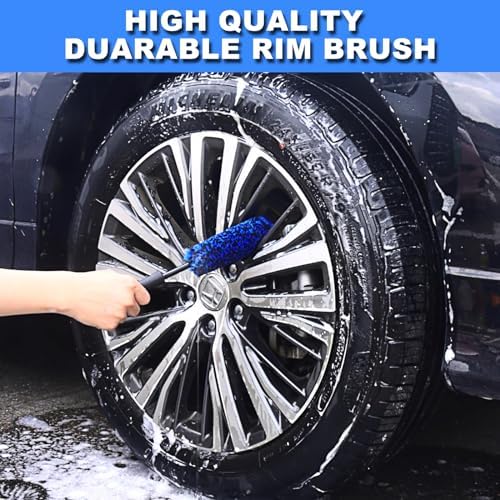3PCS Wheel Brush Kit for Cleaning Wheel and Tire, Wheel and Rim Brush, Car Detailing Brushes, Bendable & Durable Car Wheel Rim Cleaner Brush Set,Car Detailing Cleaning Brush Supplies Kit - Image 6