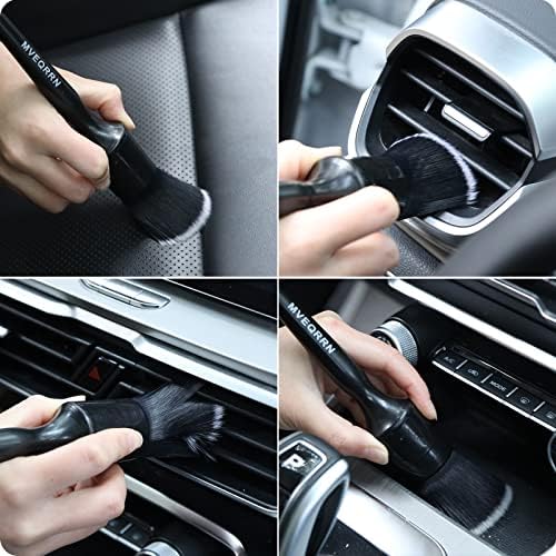 MVEQRRN 3PCS Car Detailing Brush Set, Boars Hair & Soft Auto Brushes - Image 5