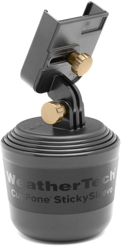 WeatherTech CupFone with Solid Billet Aluminum Knobs - Rose Gold, Adjustable Phone Holder for Smartphones, 360 Rotatable Base, Easy Charging Access by WeatherTech