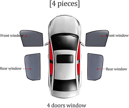 Car Side Window Sunshades for Volvo XC60 2. Gen (Spa) 2018-2024, Magnetic UV Protection Shades for Front/Rear Windows, Heat Resistant Sun Visor Shield Accessories,D/4 Window Doors - Image 2