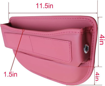 Seat Gap Organizer Car Seat Console Organizer Front Seat Side Storage Bag Center Console Side Pocket Car Seat Crevice Storage Seat Gap Filler Between Seat Storage Pouch（Red） - Image 3