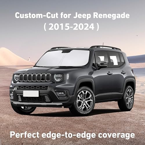 EcoNour Windshield Sunshade Compatible for Jeep Renegade 2015-2023 2024 - Image 2