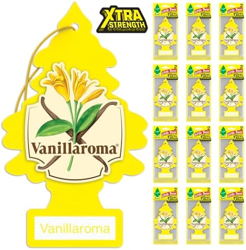 LITTLE TREES Car Air Freshener Xtra Strength Provides Long-Lasting Scent for Auto or Home Extra Boost of Fragrance Vanillaroma, 24 Air Fresheners (Pack of 36) - Image 2