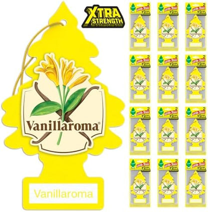 LITTLE TREES Car Air Freshener Xtra Strength Provides Long-Lasting Scent for Auto or Home Extra Boost of Fragrance Vanillaroma, 24 Air Fresheners (Pack of 36) - Image 2