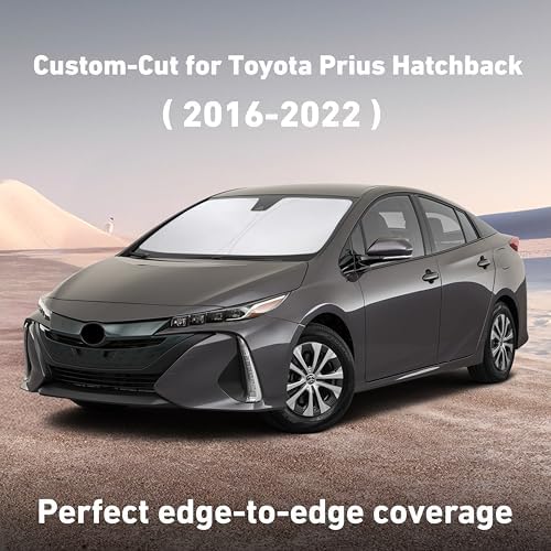 EcoNour Windshield Sunshade Compatible for Toyota Prius Hatchback 2016-2022 - Image 2