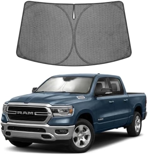 Proadsy Custom Fit Car Windshield Sun Shade for 2019-2026 Dodge RAM 1500 by Proadsy