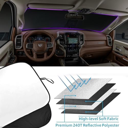 Foldable Front Windshield Sunshade Fit for Dodge RAM 2500 3500 2010-2026 - Image 5