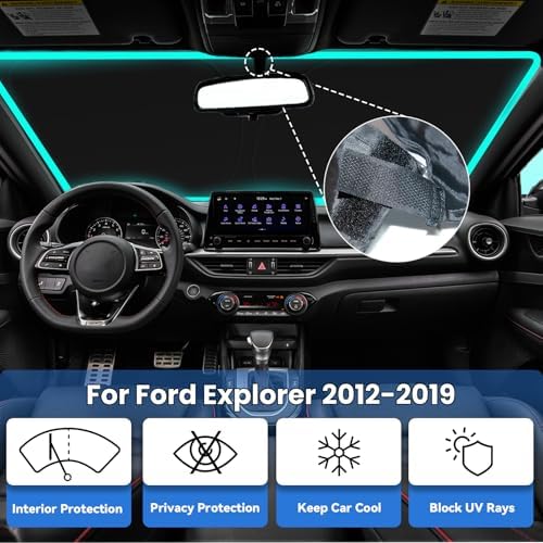 Windshield Sun Shade for Ford Explorer 2012-2019 - Image 2