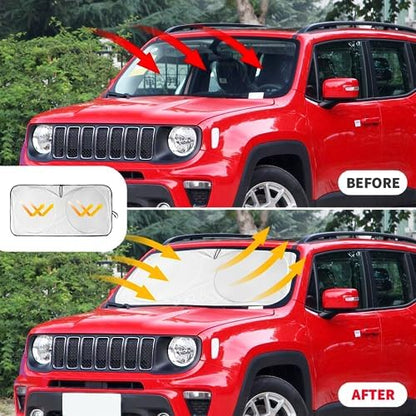 Windshield Sun Shade for Jeep Patriot Renegade 2015-2024 2025 2026 - Image 5
