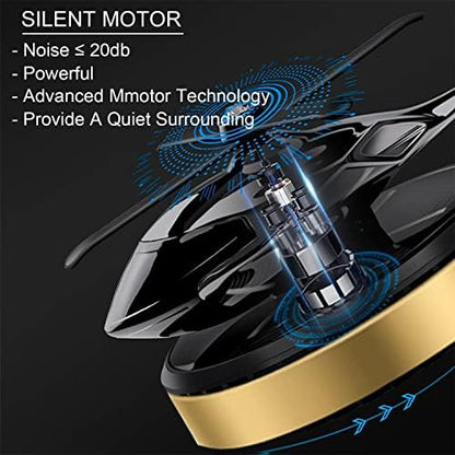 Al Alloy Helicopter Solar Air Freshener,Home&Car Interior Décor Model|Gold - Image 3