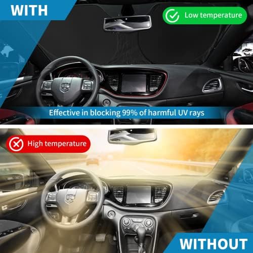 Sunshade for Dodge Caravan 2006-2024 2025 2026 Front Windshield Sun Shade - Image 5