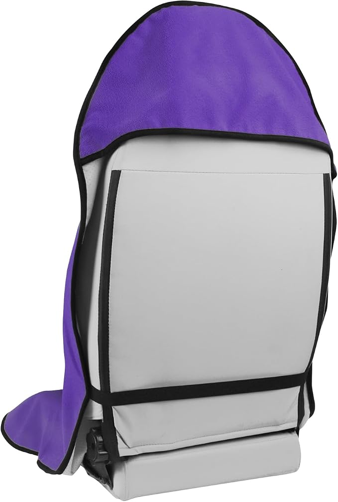 Sweat Towel Car Seat Cover Protector Front Seats for Gym Workout, Running, Swimming, Beach and Hiking, Waterproof Universal Seat Cover for Car, Trucks, Van & SUV (1, Purple, Front) - Image 2