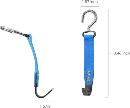 2 Pack Car Hook Holder Leather Headrest Hooks for Purses and Bags,SUS304 Car Hook(Blue) - Image 6