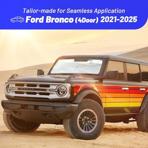 Windshield Sun Shade Fit for Ford Bronco（4-Door，not for Sport） 2021-2026 - Image 3