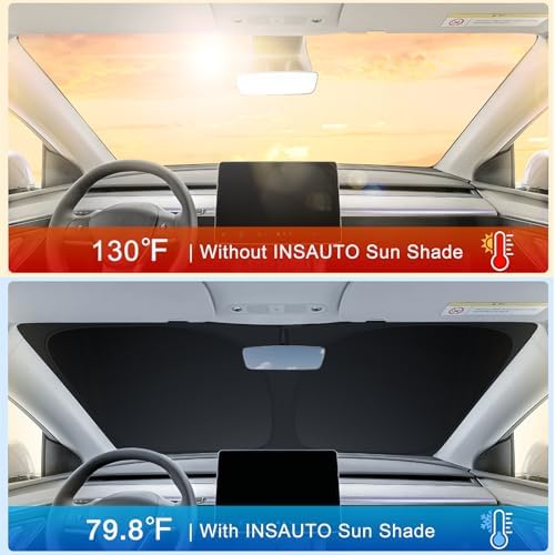 INSAUTO Windshield Sun Shade for Chevrolet Silverado/GMC Sierra 2014-2018 - Image 3