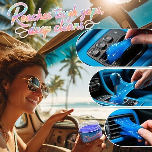 ASFSKY Car Cleaning Gel Cleaning Putty Universal Fruit Scent 4 Pack - Image 3
