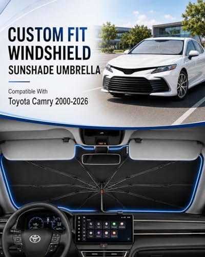 Zanch Windshield Sun Shade Umbrella: Custom Fit for Toyota-Camry 2000-2026 - Image 4