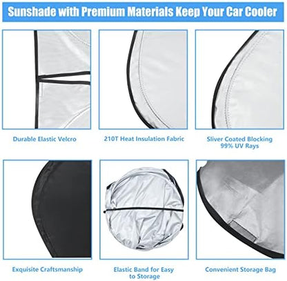 Car Windshield Sun Shade Fit 2026-2016 Toyota Tacoma 2Dr 4Dr Truck - Image 6