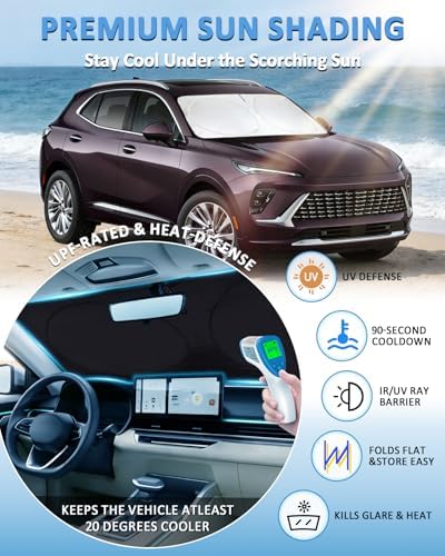 Windshield Sun Shade for Buick Envision 2021-2023 2024 2025 2026 Sunshade - Image 2