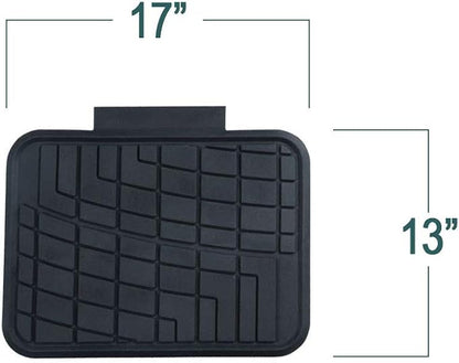 FH Group Automotive Floor Mats - Heavy-Duty Rubber Floor Mats for Cars, Universal Fit Full Set, Climaproof Floor Mats, Trimmable Floor Mats for Most Sedan, SUV, Truck Floor Mats Red - Image 9