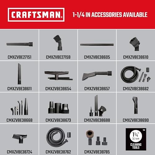 CRAFTSMAN CMXZVBE38662 1-1/4 in. Car Cleaning Wet Dry Vac Attachment Kit - Image 5