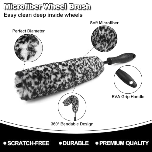 Wheel Brush, Wheel & Rim Cleaner Brush, Tire Brush, Wheel Cleaning Brush - Image 2