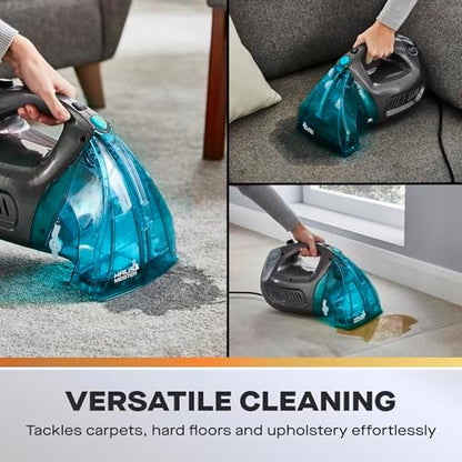 Hausmeister Hydroflex Carpet Cleaner Machine, Upholstery Cleaner Machine for Couch, Car Seats & Pet Stains, 500W Powerful Handheld Deep Cleaner with 3 Brush Heads (Machine + 1 Cleaning Solution) - Image 2