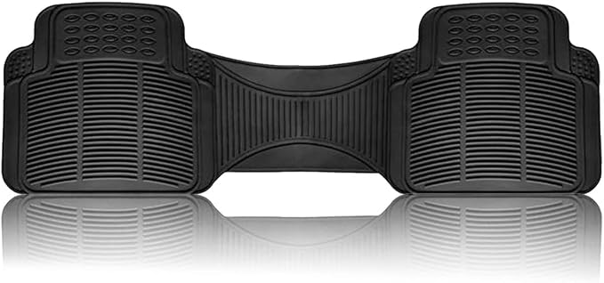 Vaygway Car Floor Mat Runner - Rubber Rear Floor Mat Liner - Black Back Seat Liner - Auto Trimmable Universal Fit Rug for Vehicle by VaygWay
