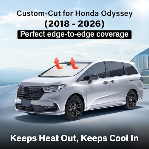 Econour Windshield Sun Shade Compatible for Honda Odyssey 2018-2025 2026 - Image 2