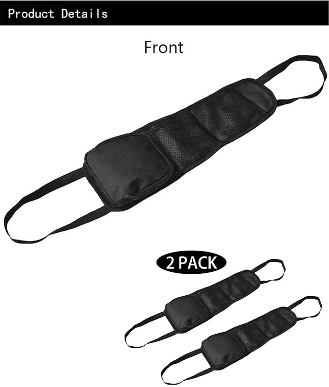 MOTAIN Car Seat Side Pouch, Seat Side Net Storage Hanging Pouch, Multi-pocket Storage for Keys, Phone, Snacks, etc. Fits Any Front Passenger Seat of Cars, Trucks, Mini Vans and SUVs (2) - Image 3