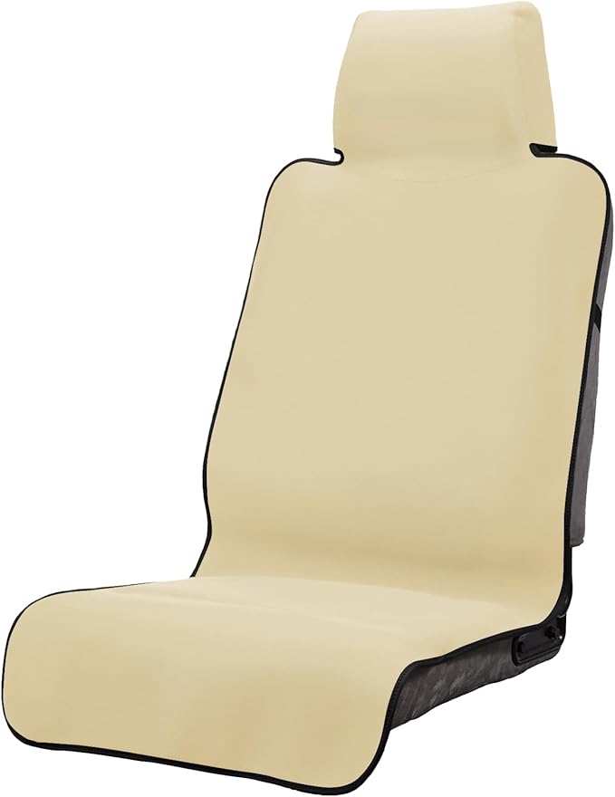 Neoprene Waterproof Car Seat Cover, Pale Yellow 1pc, Non-Slip | Car Seat Protector, Sweat-proof, Universal Fit SUV & Truck, Machine Washable, For Gym, Yoga, Pets, Workout, Beach, Swimming by DREAMANIA