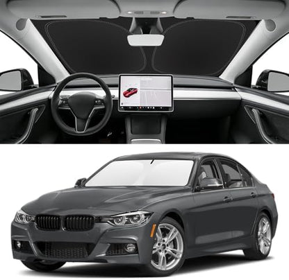 Custom Fit Windshield Sun Shade for 2013-2018 BMW 3-Series by SLOGENTO
