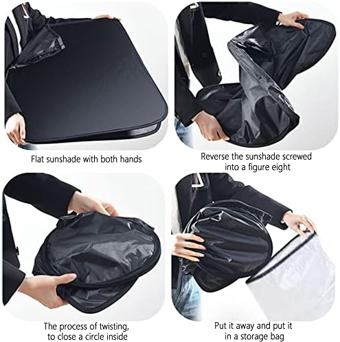 300T Thickened Automotive Glass Sunshade and Comes with Storage Bag,Keep Car Interior Cool,Universal Windshield Sun Shade Fit for Cars,Trucks,SUVs (L: 57.08 * 31.5 inch) - Image 6