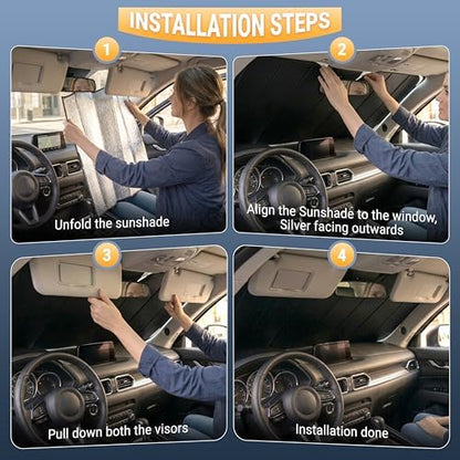 EcoNour Foldable Sun Shade Fit for Hyundai Palisade 2020-2024 2025 2026 - Image 4
