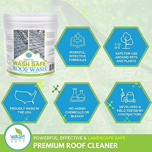 Wash Safe™ ROOF WASH Eco-Safe and Organic Roof Cleaner, 3 lb. | Clear, Bleach-Free Concentrate | Clean Up to 3,000 sq. ft. of Asphalt, Wood, Slate and Ceramic Shingles or Tiles - Image 7