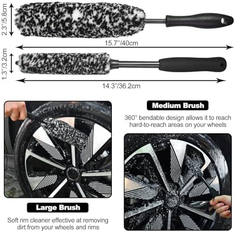 Wheel Brush, Wheel & Rim Cleaner Brush, Tire Brush, Wheel Cleaning Brush - Image 3
