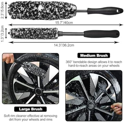 Wheel Brush, Wheel & Rim Cleaner Brush, Tire Brush, Wheel Cleaning Brush - Image 3