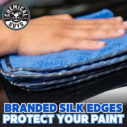 Chemical Guys, Professional Microfiber Towels, 16 x 16 in, Blue, 3 Pack - Image 2