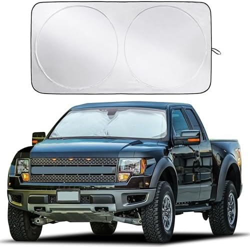 EcoNour Truck Windshield Sun Shade, Sun Shield Protects Dashboard and Seats by EcoNour