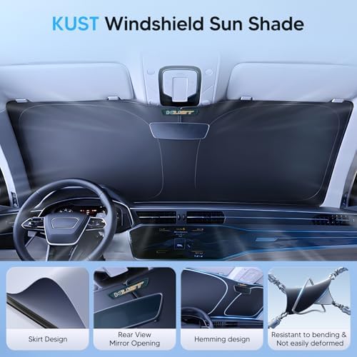 KUST Windshield Sun Shade for Mazda Miata MX-5 2009-2013 2014 2015 Window Accessories Shade Sun Visor Cover Foldable Block UV Rays - Image 5