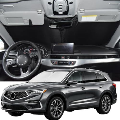Windshield Sun Shade for Acura MDX 2021-2024 2025 2026 4 Layers by ZOIBVCARSUNSHADE
