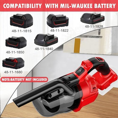Cordless Vacuum Cleaner for Milwaukee M18 Battery, 5 in 1 Cordless Vacuum with 500W Brushless Motor Max 18000r/Min，50CFM 100AW Handheld Vacuum Cordless for Floor, Carpet, Car，Furniture(No Battery) - Image 6