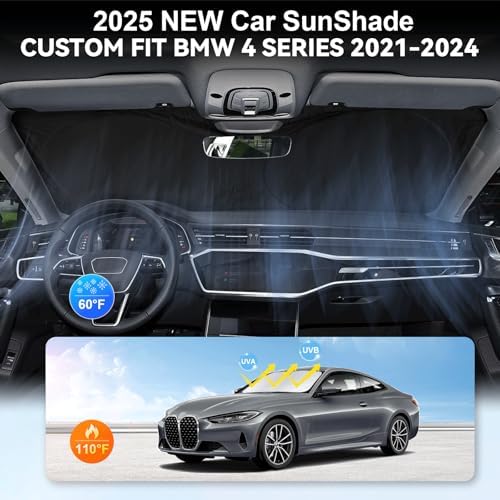 for BMW 4 Series 2021-2025 2026 430i 440i i4 m4 330i Windshield Sun Shade - Image 4