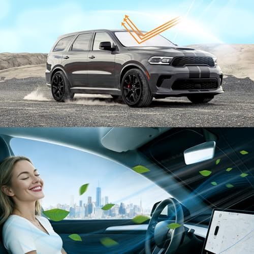Windshield Sun Shade for 2015-2023 Dodge Challenger - Image 6