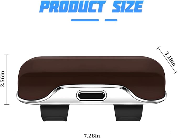 Sunglasses Holder for Car Sun Visor, Convenient Vehicle Visor Eyeglasses Organizer Case, Automotive Interior Glasses Hanger Protective Storage Box, Universal for Vehicles (Brown) - Image 2