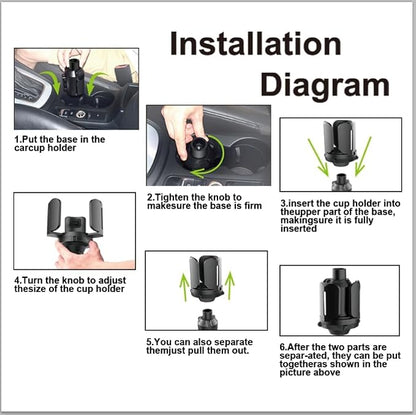 Car Cup Holder Expander, Cup Holder Extender Adapter with Expandable Arm and Offset Adjustable Base - Image 7